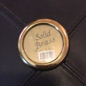 Solid Brass Round Accent - Polished Gold Finish